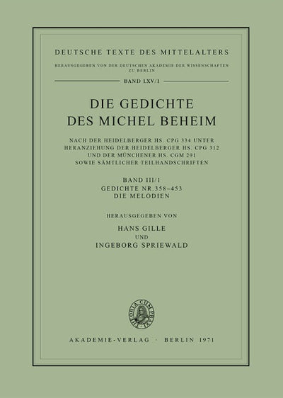Gedichte Nr. 358–453. Die Melodien