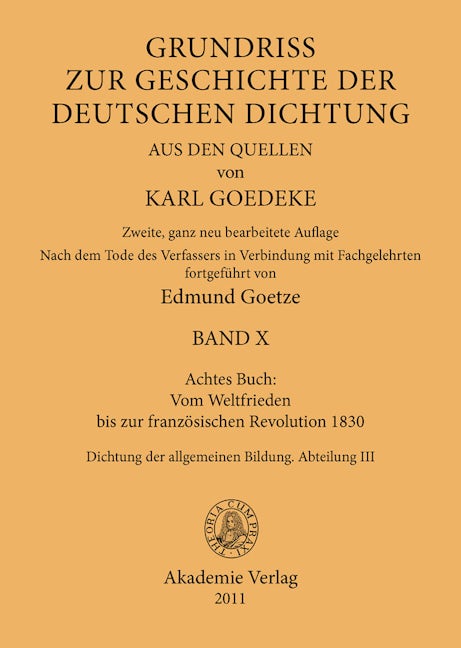 Achtes Buch: Vom Weltfrieden bis zur französischen Revolution 1830