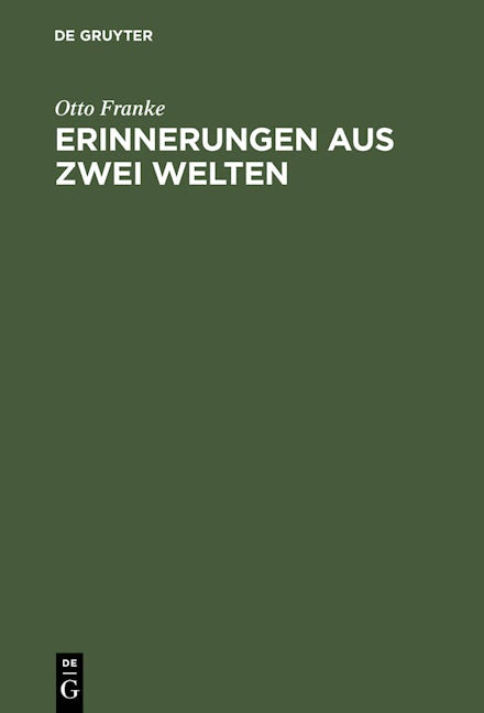 Erinnerungen aus zwei Welten