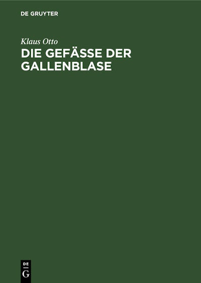 Die Gefäße der Gallenblase