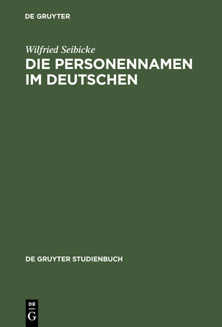 Die Personennamen im Deutschen