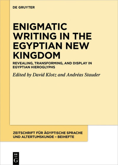 Cover image for [Set Enigmatic Writing in the Egyptian New Kingdom, Vol 1+2], isbn: 9783110706437