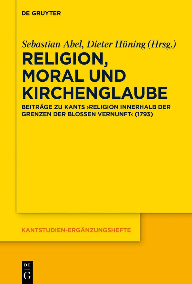 Cover image for Religion, Moral und Kirchenglaube, isbn: 9783111063645