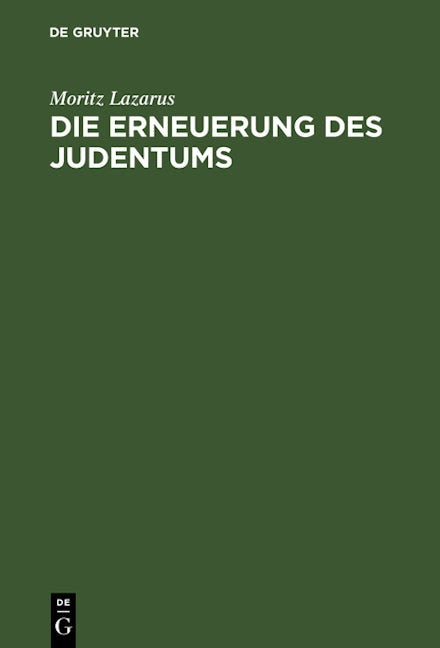 Die Erneuerung des Judentums