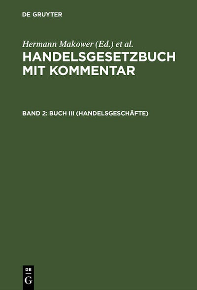Buch III (Handelsgeschäfte)