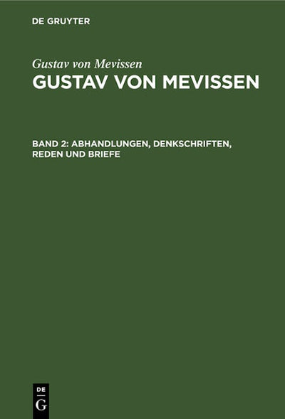 Abhandlungen, Denkschriften, Reden und Briefe
