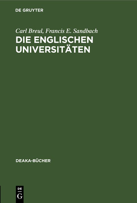 Die englischen Universitäten