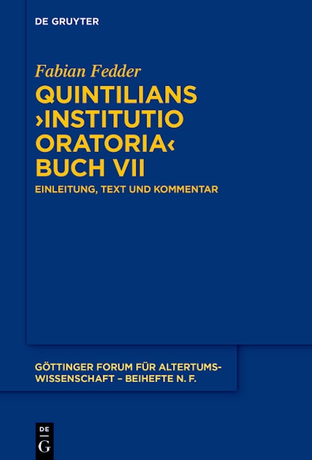 Quintilians ›Institutio oratoria‹ Buch VII