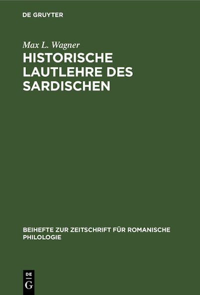 Historische Lautlehre des Sardischen