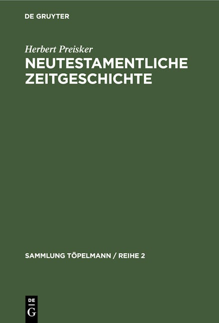 Neutestamentliche Zeitgeschichte