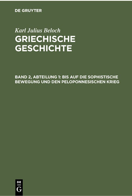 Bis auf die sophistische Bewegung und den peloponnesischen Krieg