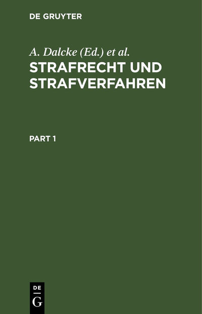 Cover image for Strafrecht und Strafverfahren, isbn: 9783112410950
