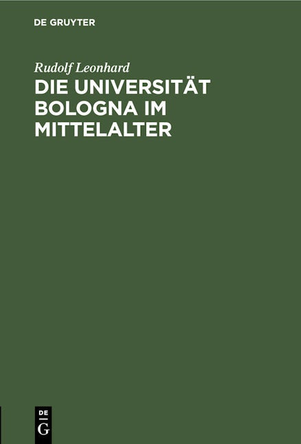 Die Universität Bologna im Mittelalter
