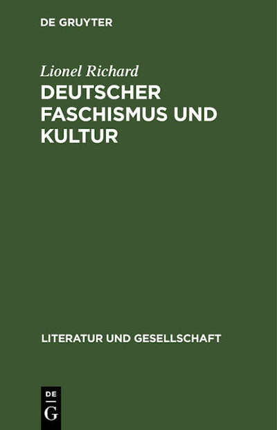 Deutscher Faschismus und Kultur