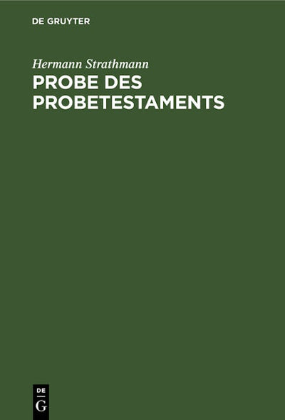 Probe des Probetestaments