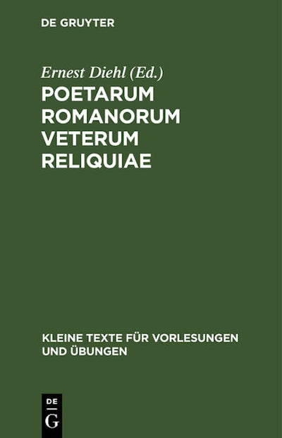 Poetarum Romanorum veterum reliquiae