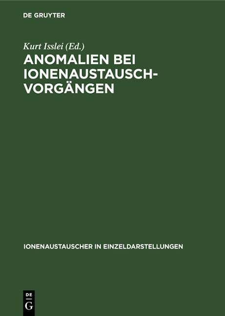 Anomalien bei Ionenaustausch-Vorgängen