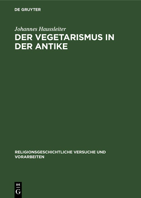 Der Vegetarismus in der Antike