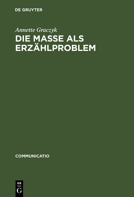 Die Masse als Erzählproblem