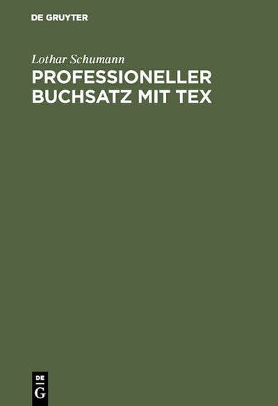 Professioneller Buchsatz mit TEX