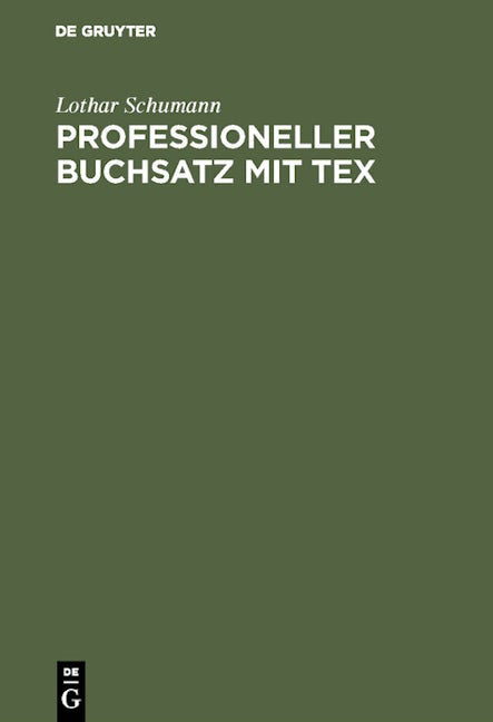 Professioneller Buchsatz mit TEX