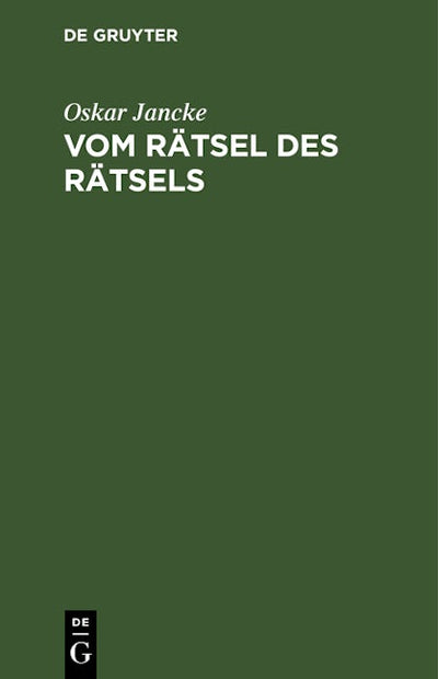 Vom Rätsel des Rätsels