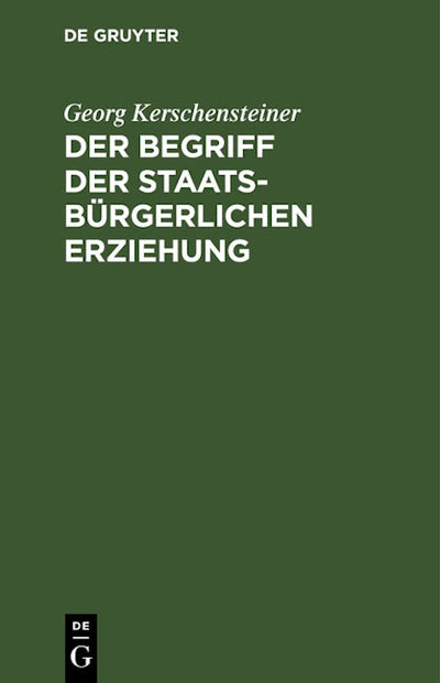 Der Begriff der staatsbürgerlichen Erziehung