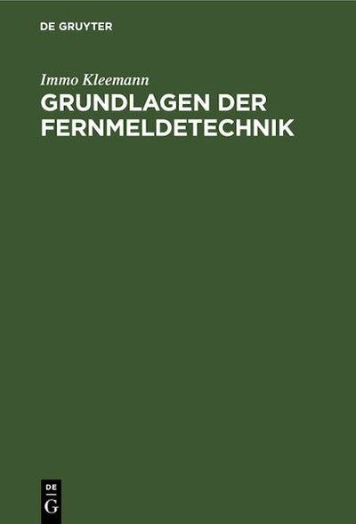 Grundlagen der Fernmeldetechnik
