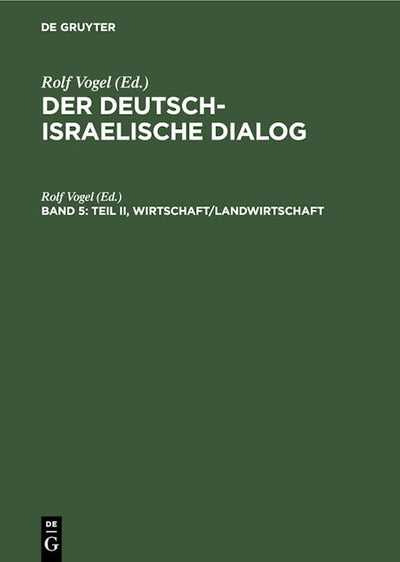 Teil II, Wirtschaft/Landwirtschaft