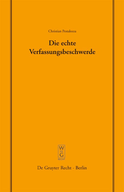 Die echte Verfassungsbeschwerde