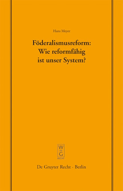 Föderalismusreform: Wie reformfähig ist unser System?